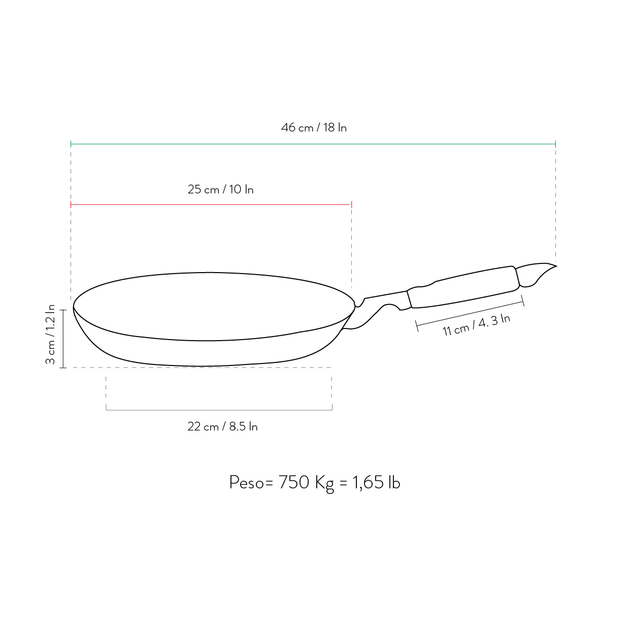 Crepiera 25cm