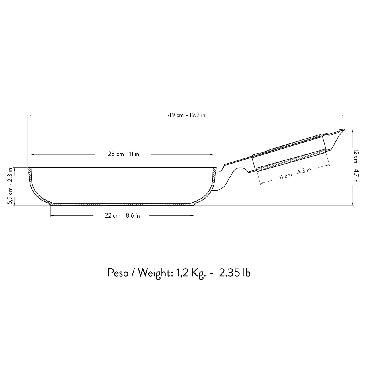 Padella 28cm antiaderente