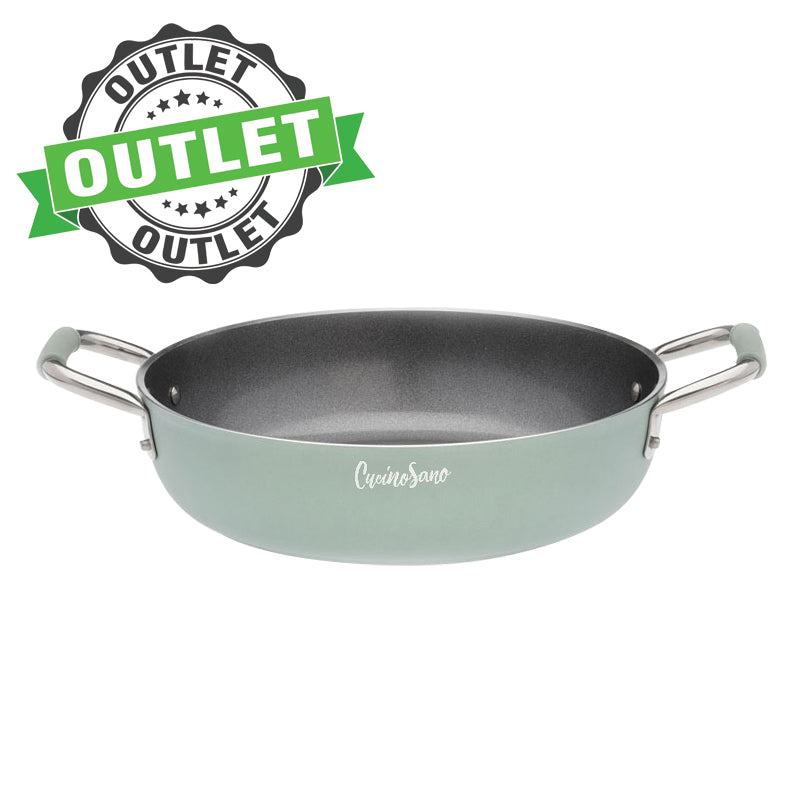 Outlet* - Tegame 24cm antiaderente basso 2 maniglie