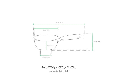 Casseruola antiaderente 16 cm