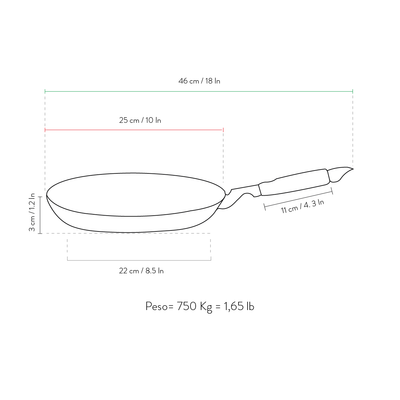 Crepiera 25cm