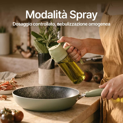 Spruzzino Olio BIG - Doppia erogazione con vetro oscurato protezione qualità