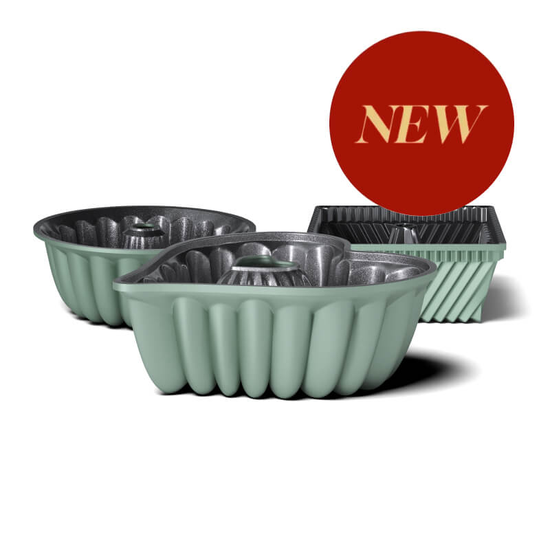 Set Tortiere Stampi Cucinosano® – Cuore + Piramide + Ciambella