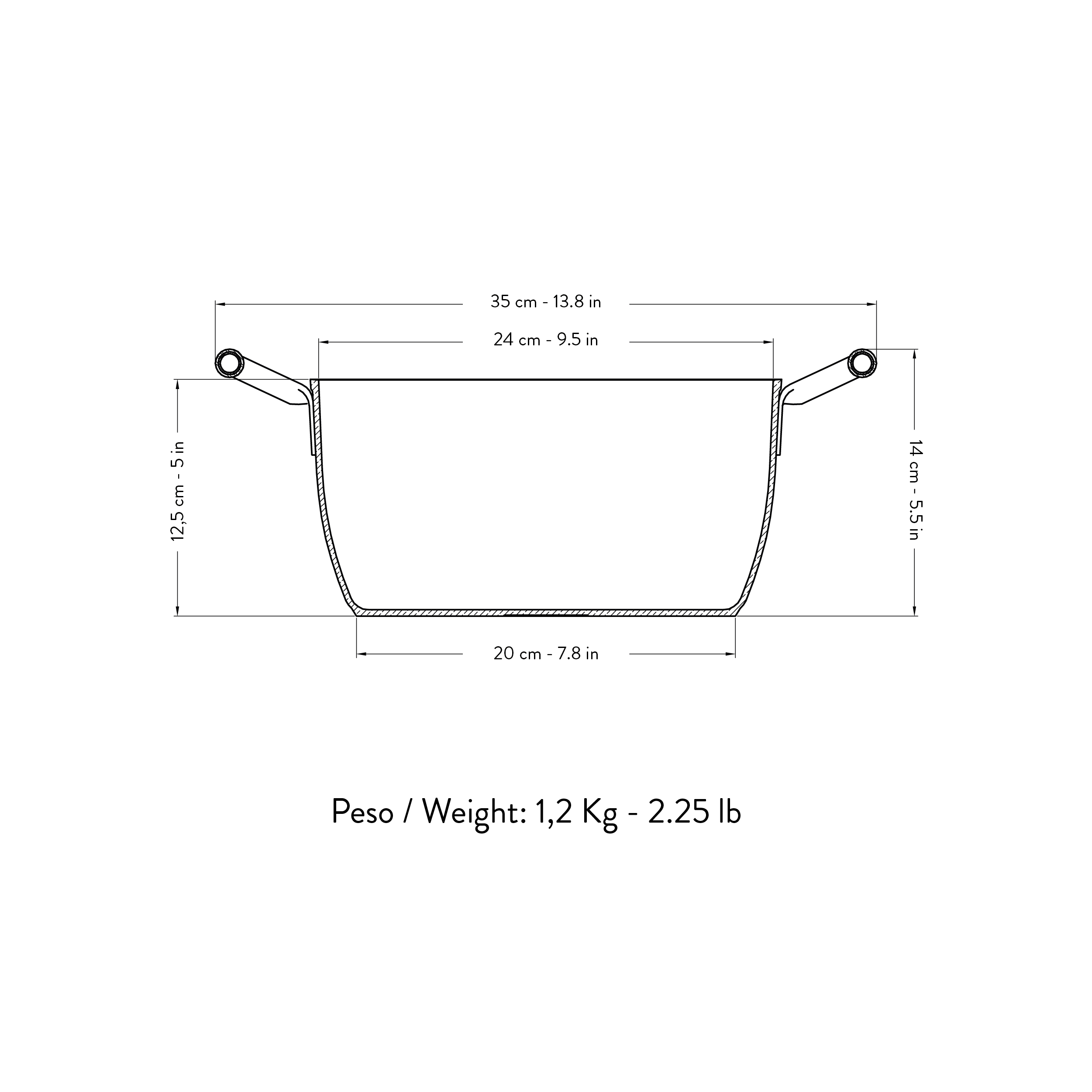 Casseruola antiaderente 24 cm