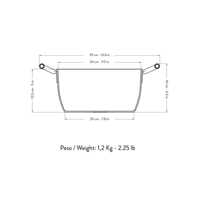 Casseruola antiaderente 24 cm