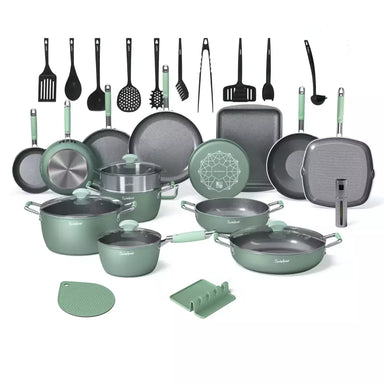 GreenPan Rio Set di Pentole e Padelle Antiaderente in Ceraica Sana 16 GreenPan Rio Set di Pentole e Padelle Antiaderente in Ceraica Sana 16